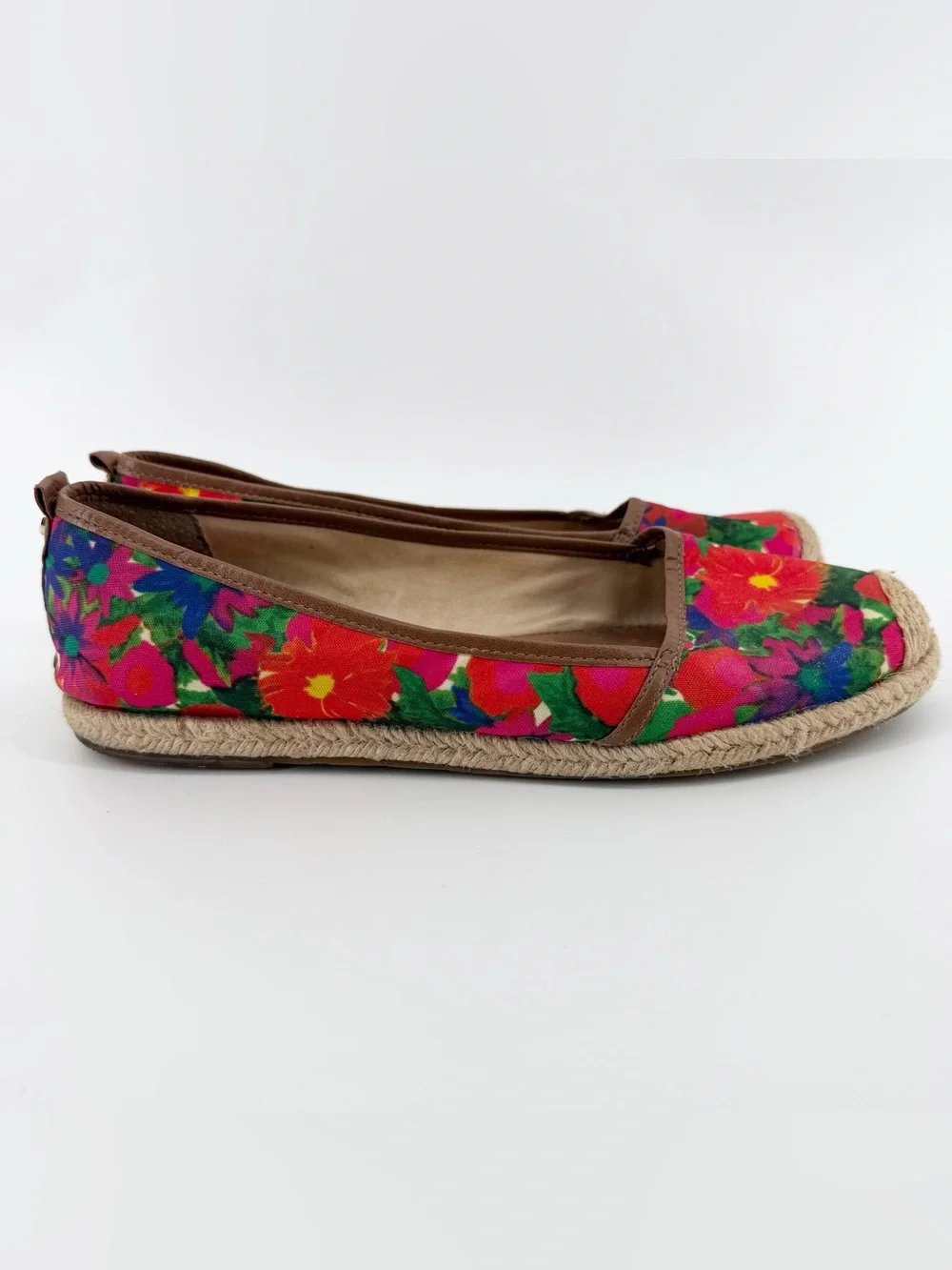 Antonio Melani Floral Espadrille Flats Canvas Slip On Shoes Women Fit 9 No Size